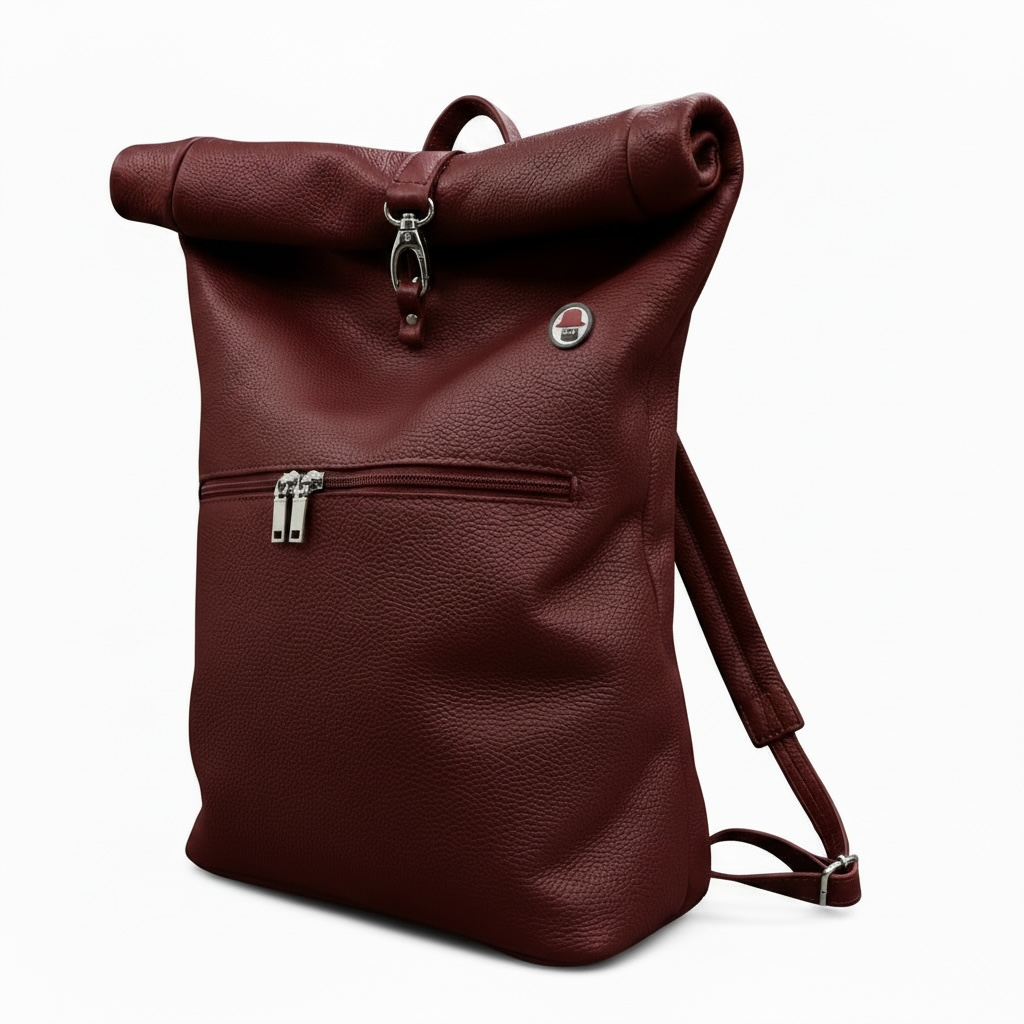 Zaino Roll Top vera, pelle ￼