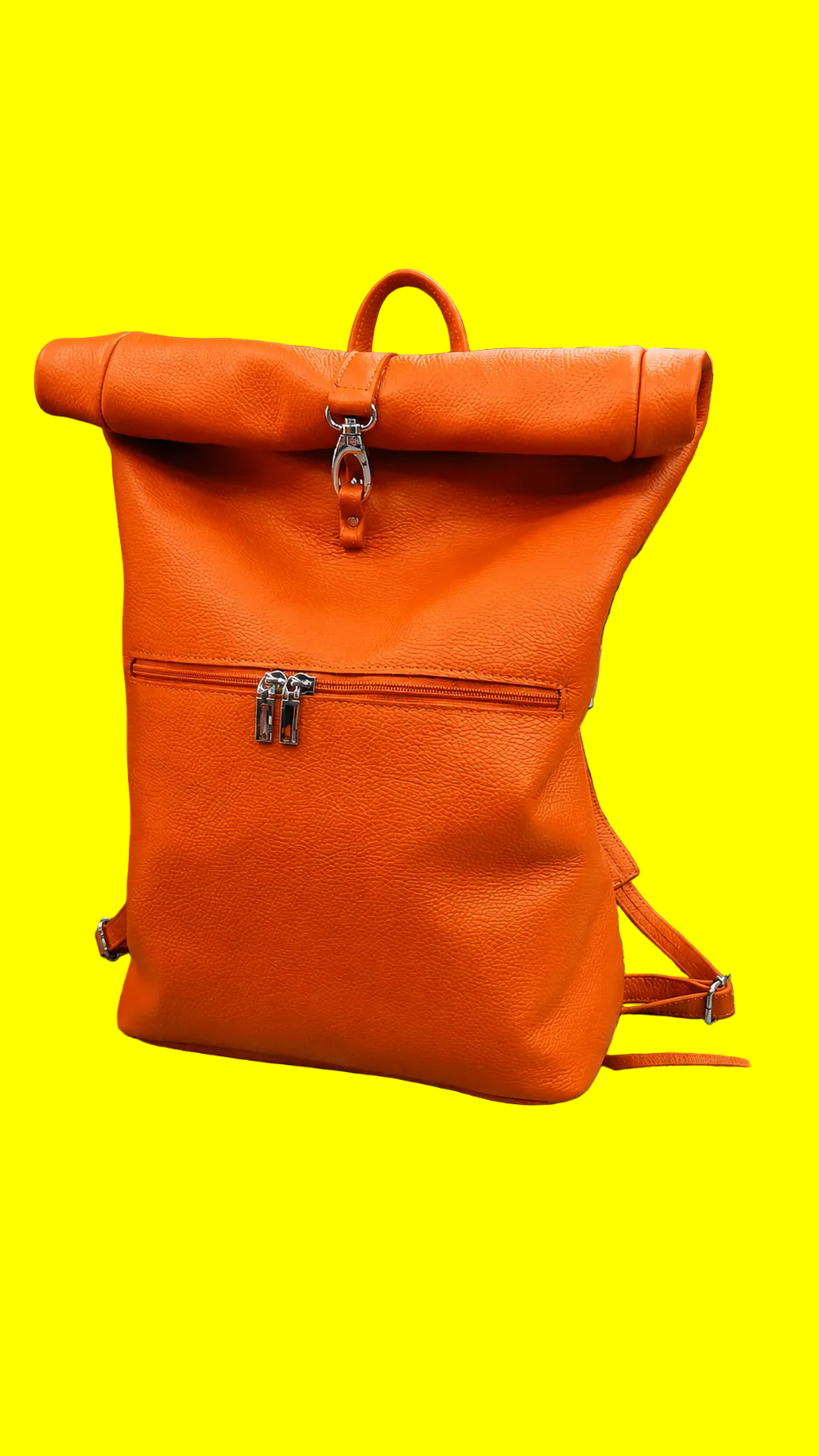 Zaino Roll Top vera, pelle ￼