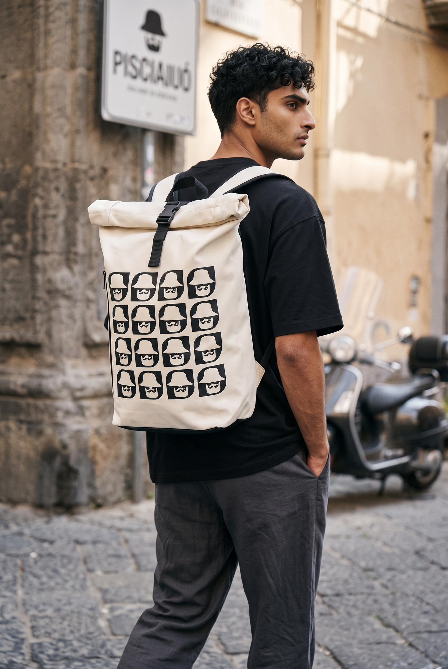 Zaino RollTop white