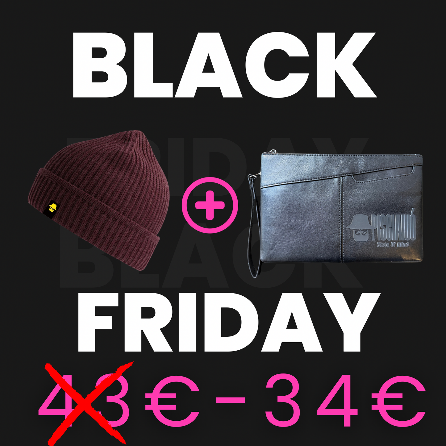 Combo cappellino + Pochette ￼